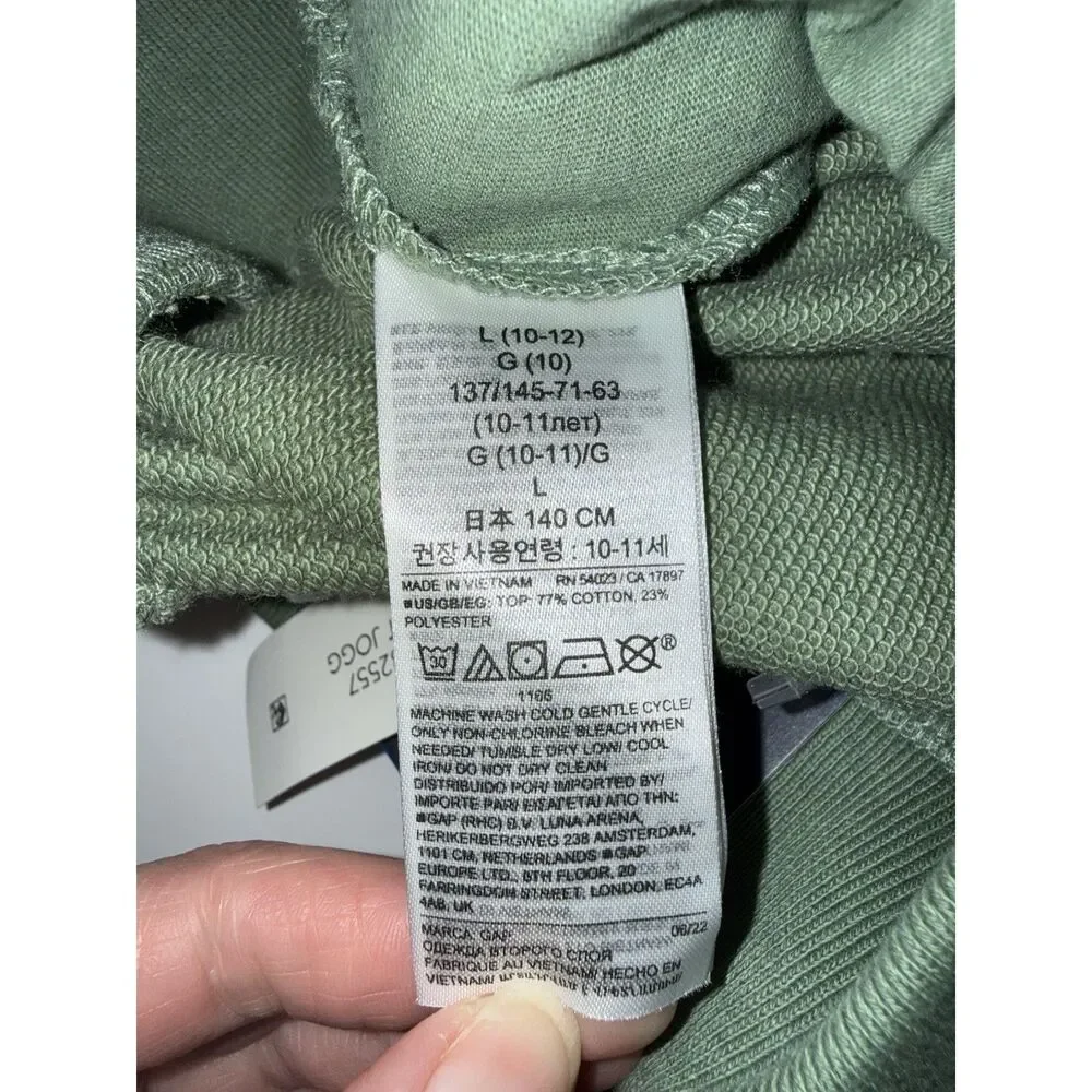 GAP Boys Jogger Pants 10/12 Terry Cloth Sweatpants Elastic Waist Lounge 2 Pc Set - Picture 9 of 14